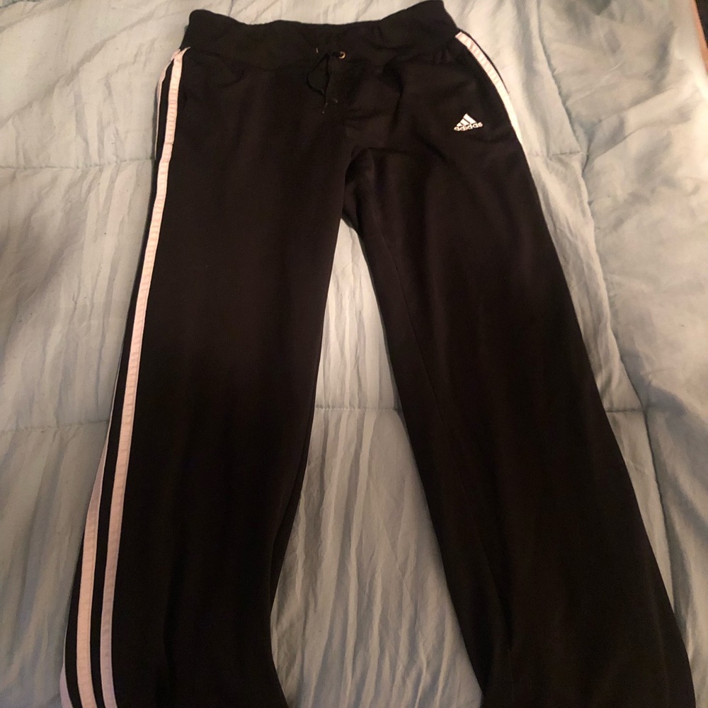 Adidas open bottom sweatpants